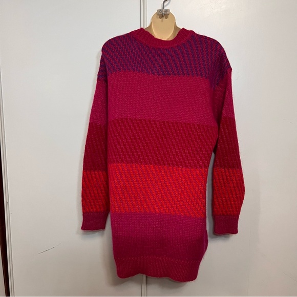 Vintage 80s Spiegel Together Knit Cardigan Chunky Short Sleeves Missy M Colorful - Picture 6 of 10